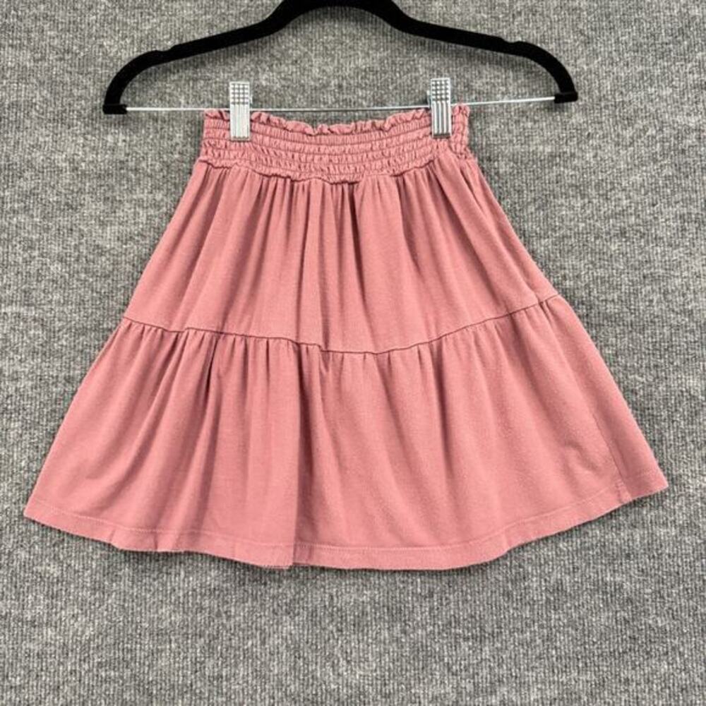 Kate Quinn Girls Smocked Tiered Modal Skirt Size 7 Mauve